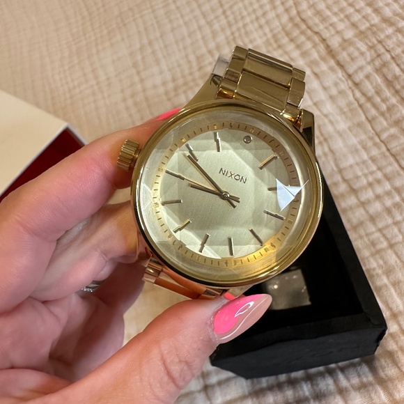 NWT Nixon Face All Gold Watch main image 7